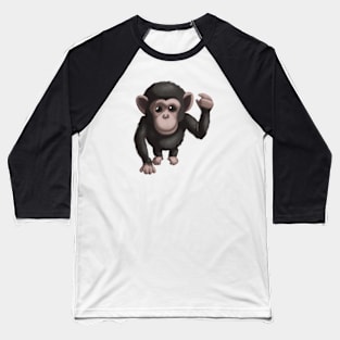 Cute Chimpanzee Drawing Baseball T-Shirt